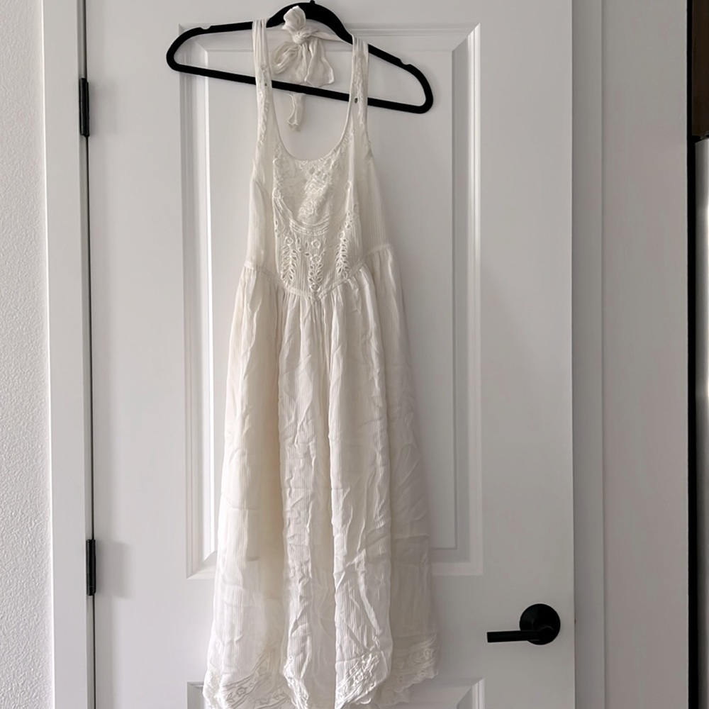 Free People White Halter Dress